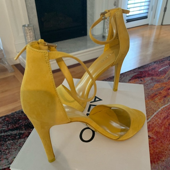 Aldo Shoes - Aldo Melawet Heel in Mustard, 7.5